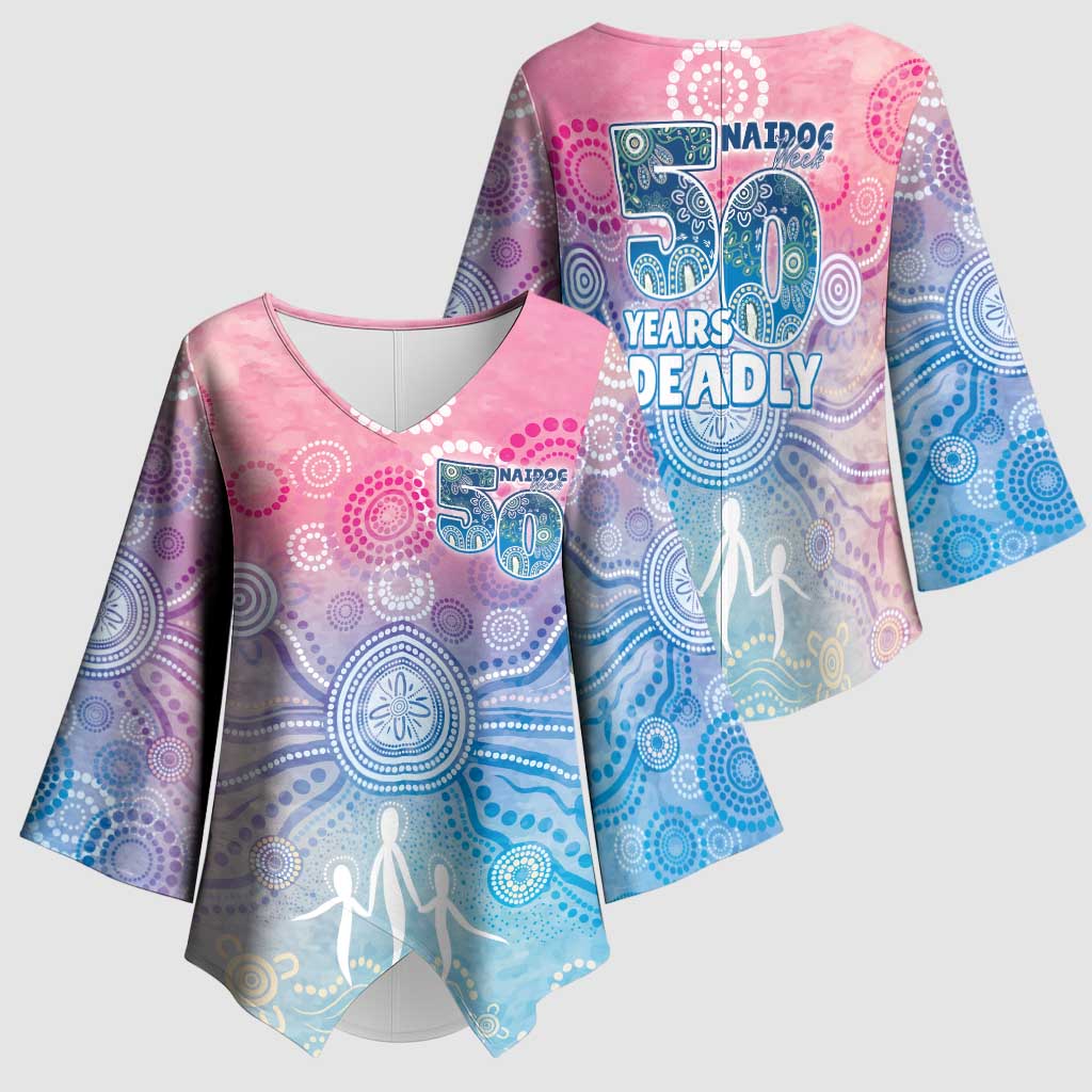 Australia NAIDOC Week 2026 50 Years Deadly Kimono Sleeve Blouse Celestial Glows