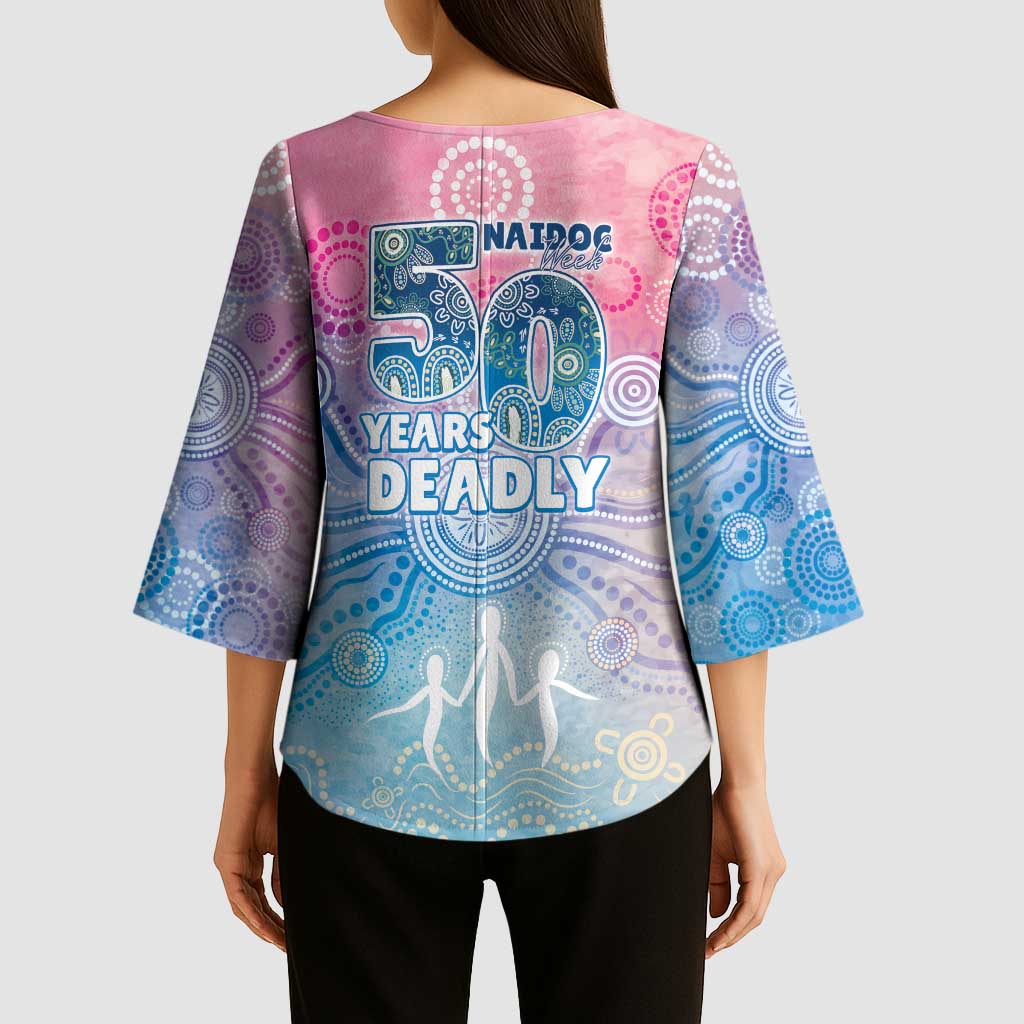 Australia NAIDOC Week 2026 50 Years Deadly Kimono Sleeve Blouse Celestial Glows