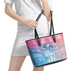 Australia NAIDOC Week 2026 50 Years Deadly Leather Tote Bag Celestial Glows