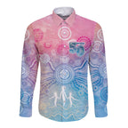 Australia NAIDOC Week 2026 50 Years Deadly Long Sleeve Button Shirt Celestial Glows