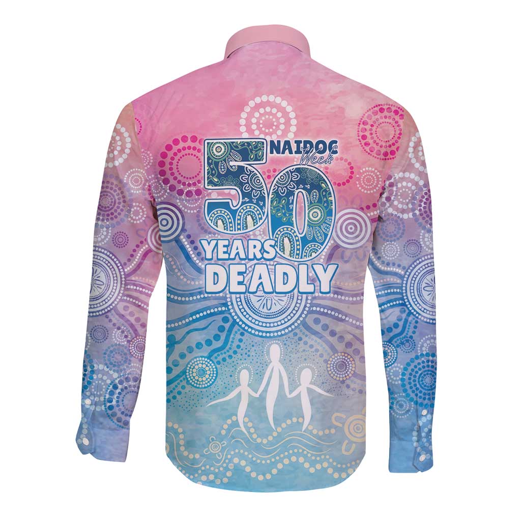 Australia NAIDOC Week 2026 50 Years Deadly Long Sleeve Button Shirt Celestial Glows