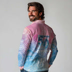 Australia NAIDOC Week 2026 50 Years Deadly Long Sleeve Polo Shirt Celestial Glows