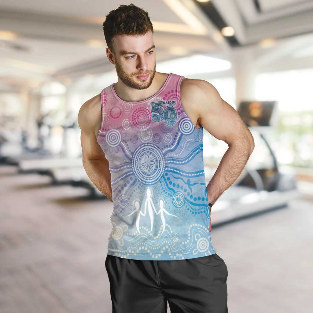 Australia NAIDOC Week 2026 50 Years Deadly Men Tank Top Celestial Glows