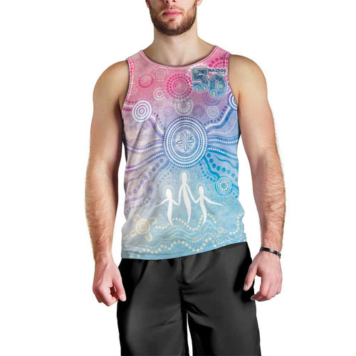 Australia NAIDOC Week 2026 50 Years Deadly Men Tank Top Celestial Glows