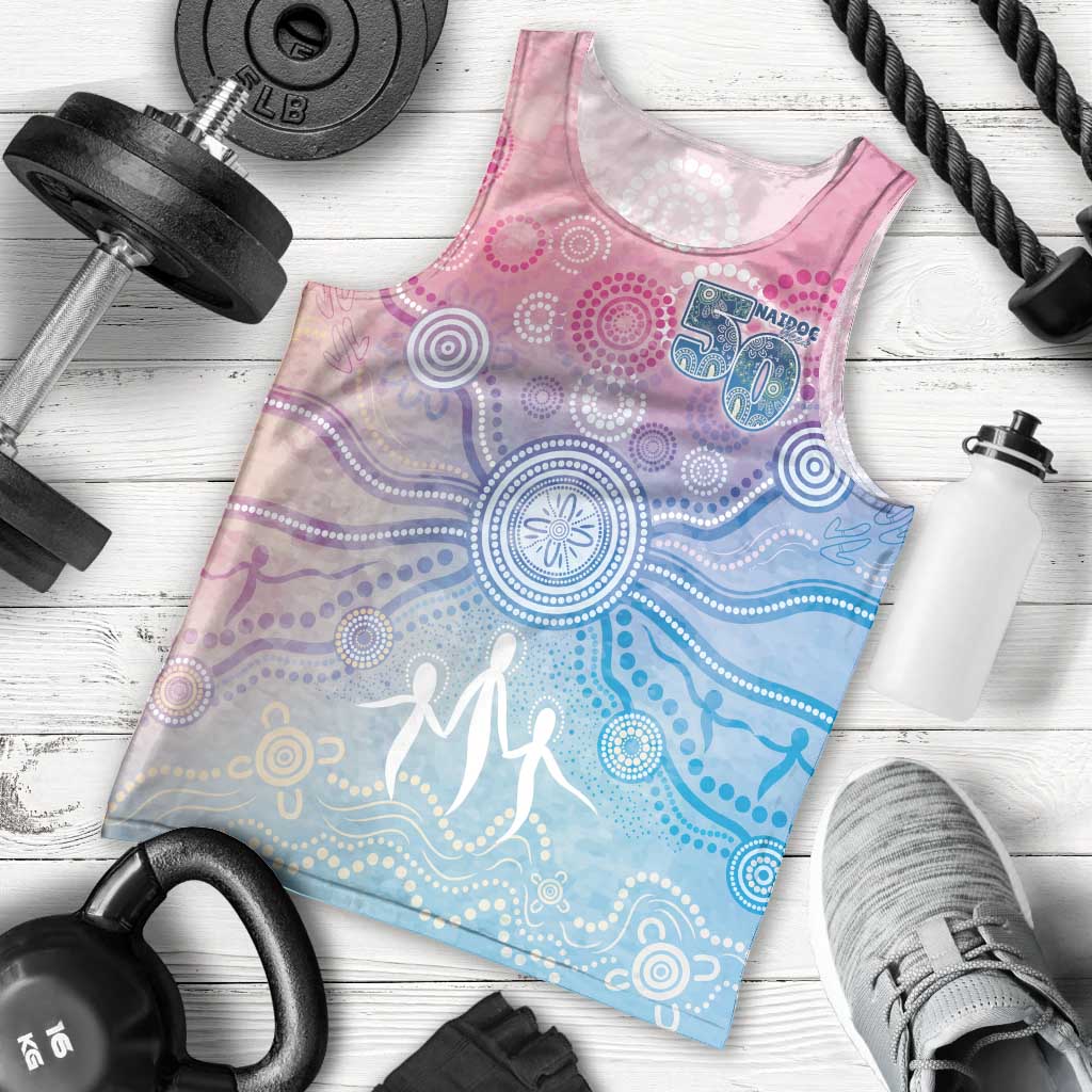 Australia NAIDOC Week 2026 50 Years Deadly Men Tank Top Celestial Glows
