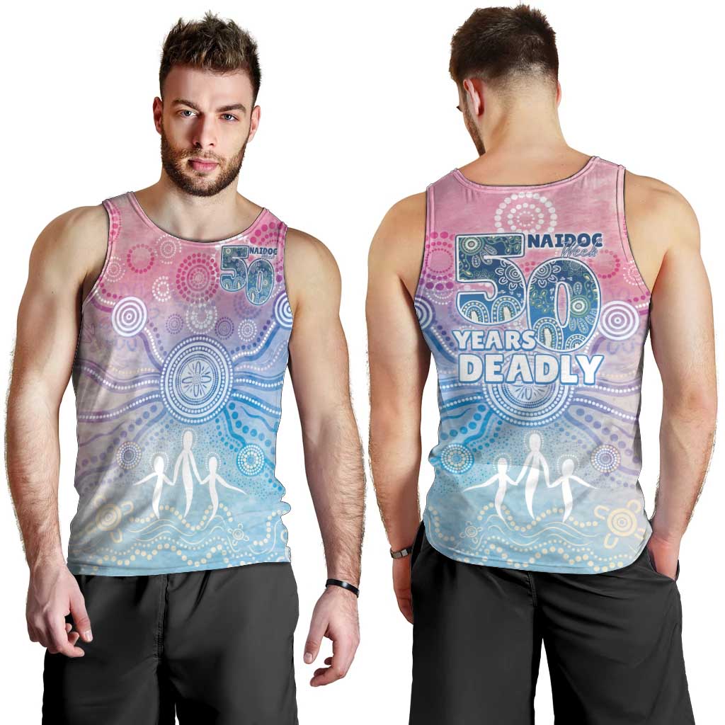 Australia NAIDOC Week 2026 50 Years Deadly Men Tank Top Celestial Glows