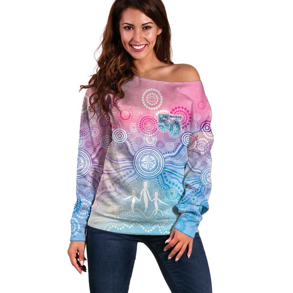 Australia NAIDOC Week 2026 50 Years Deadly Off Shoulder Sweater Celestial Glows