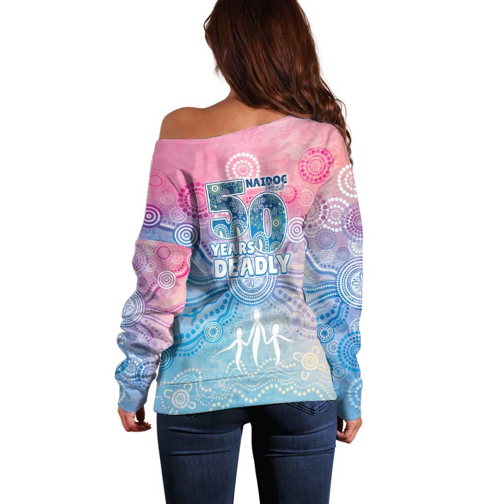 Australia NAIDOC Week 2026 50 Years Deadly Off Shoulder Sweater Celestial Glows