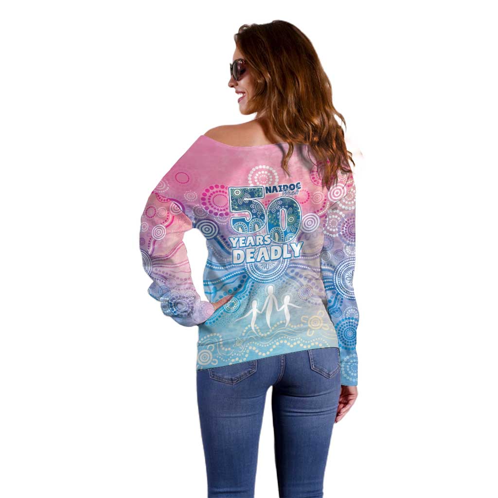 Australia NAIDOC Week 2026 50 Years Deadly Off Shoulder Sweater Celestial Glows