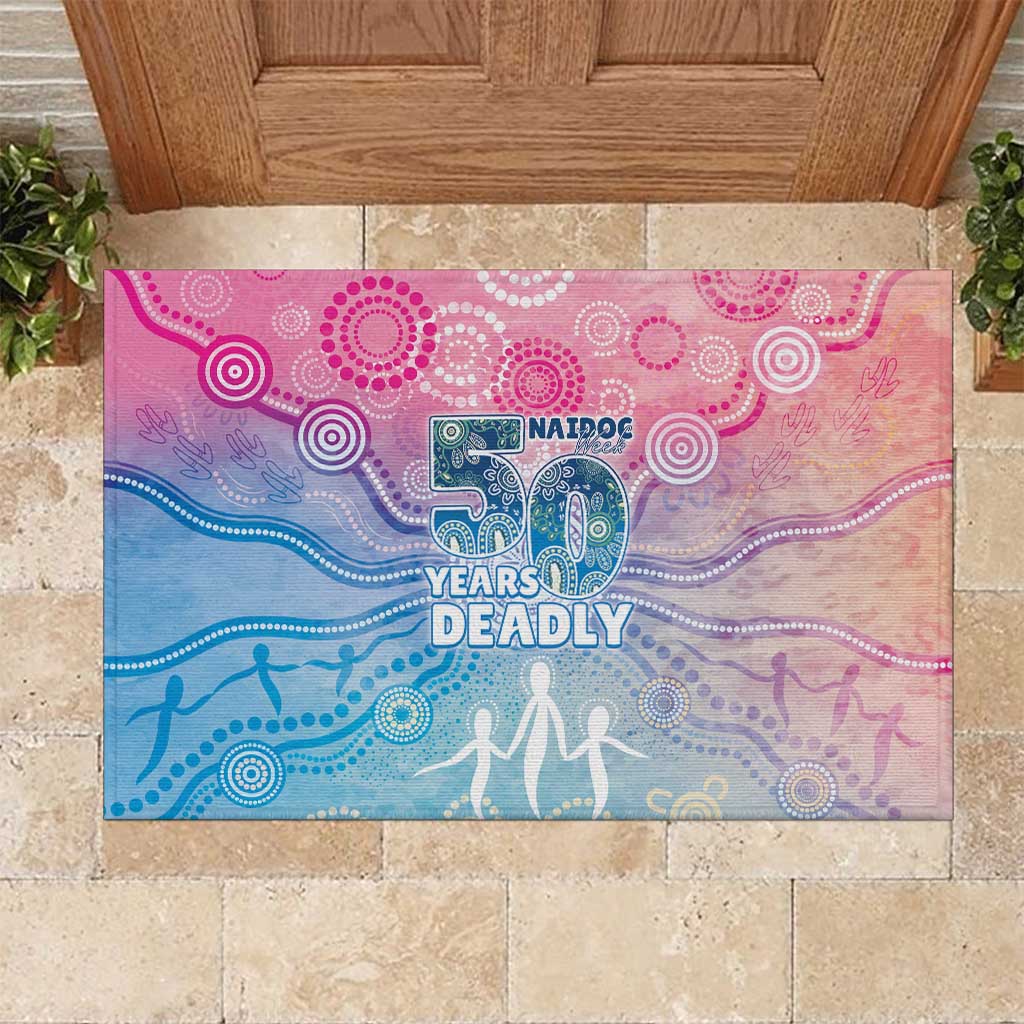 Australia NAIDOC Week 2026 50 Years Deadly Rubber Doormat Celestial Glows