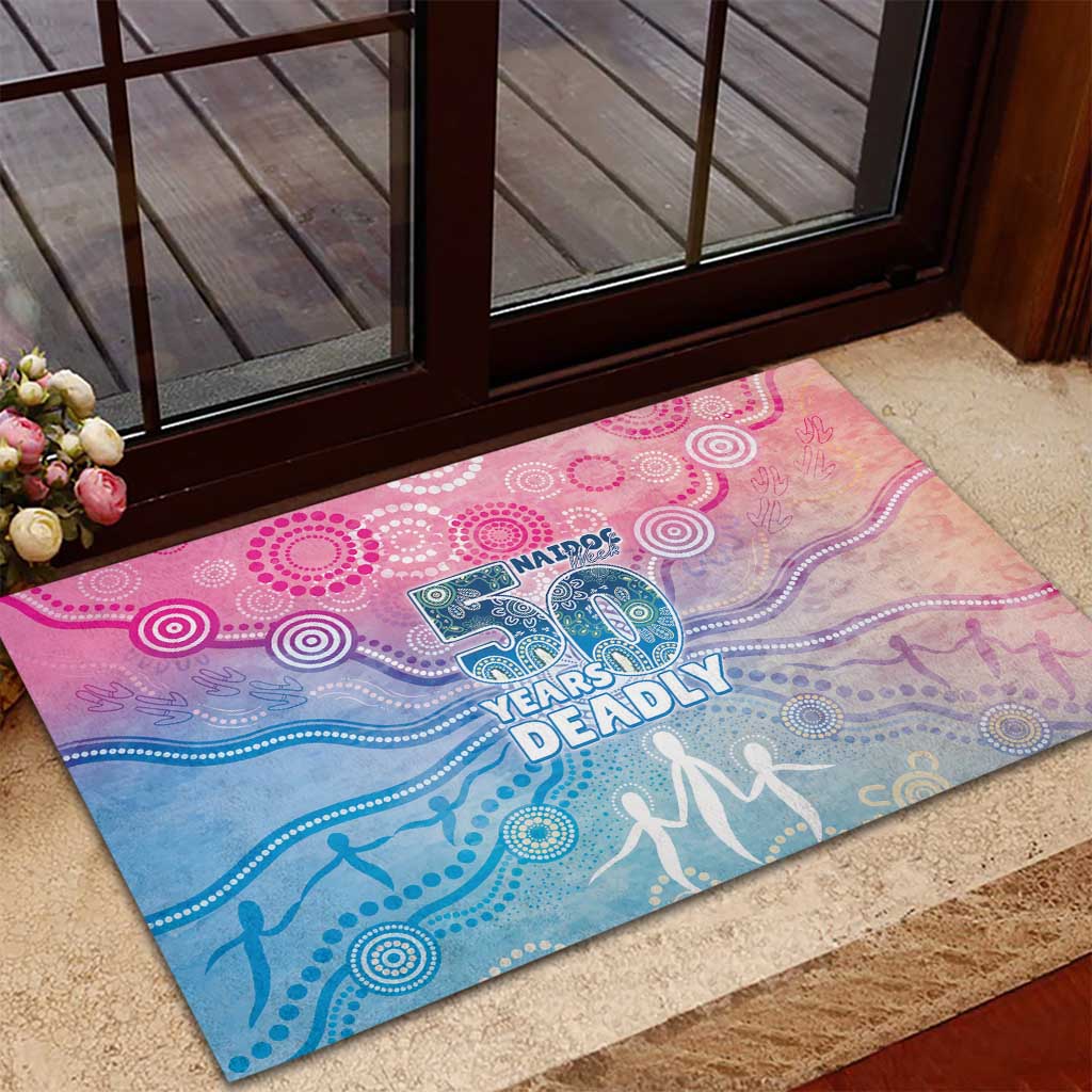 Australia NAIDOC Week 2026 50 Years Deadly Rubber Doormat Celestial Glows