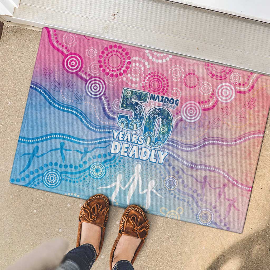 Australia NAIDOC Week 2026 50 Years Deadly Rubber Doormat Celestial Glows
