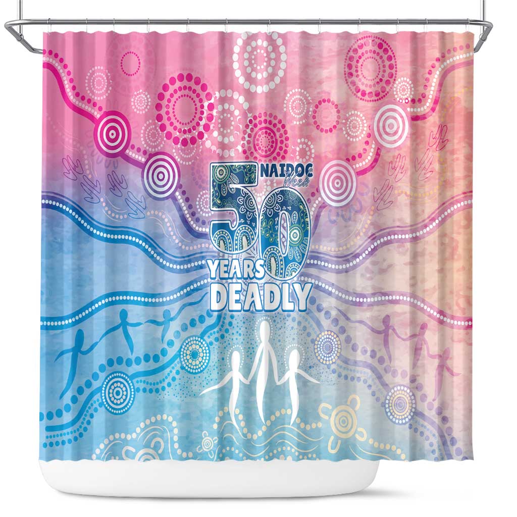 Australia NAIDOC Week 2026 50 Years Deadly Shower Curtain Celestial Glows