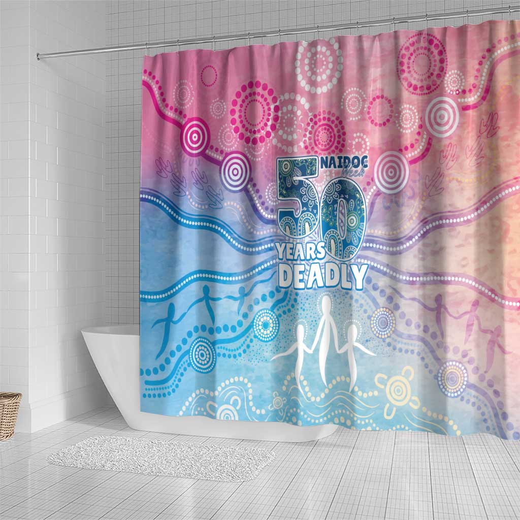 Australia NAIDOC Week 2026 50 Years Deadly Shower Curtain Celestial Glows