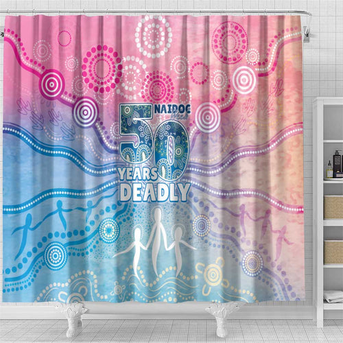 Australia NAIDOC Week 2026 50 Years Deadly Shower Curtain Celestial Glows