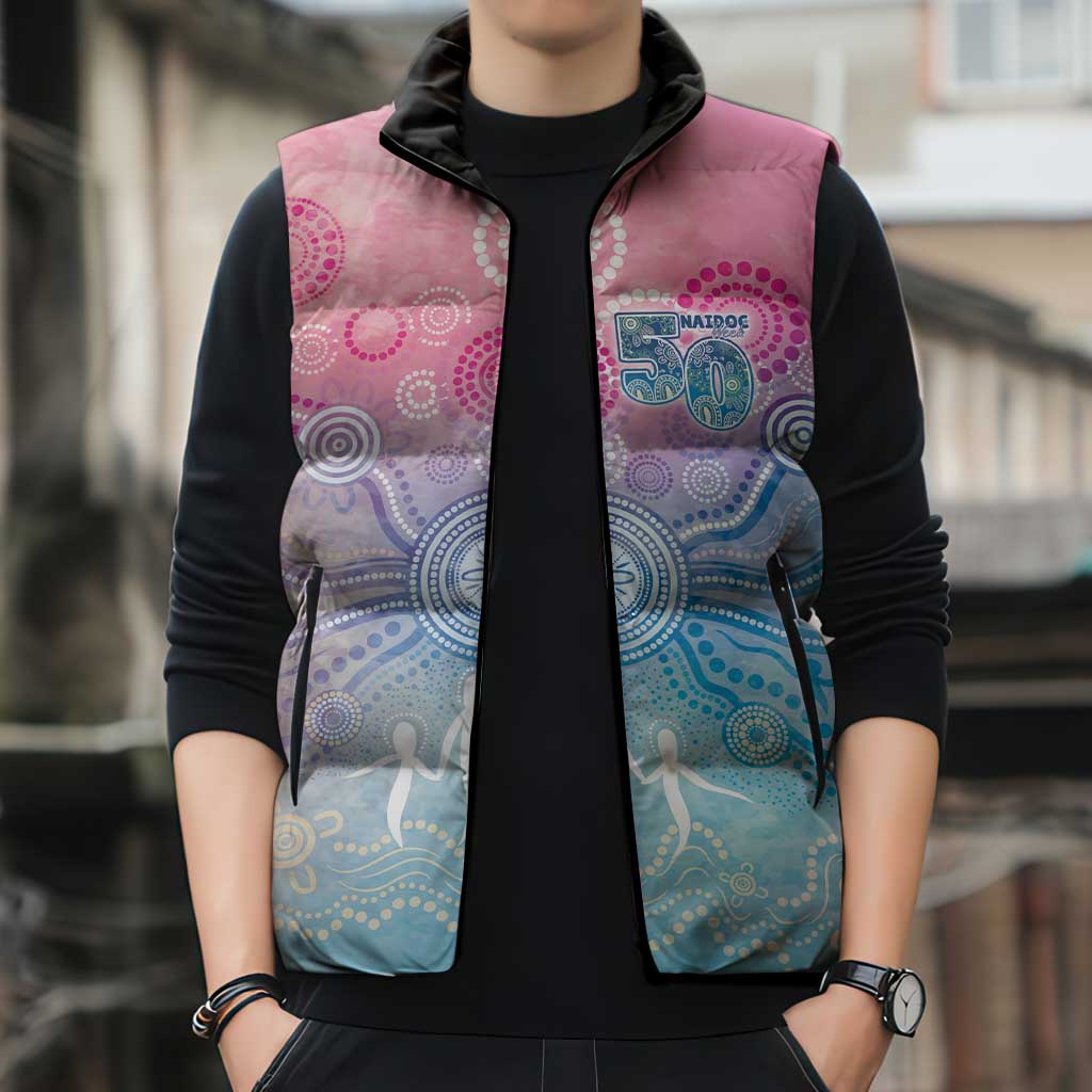 Australia NAIDOC Week 2026 50 Years Deadly Sleeveless Puffer Jacket Celestial Glows