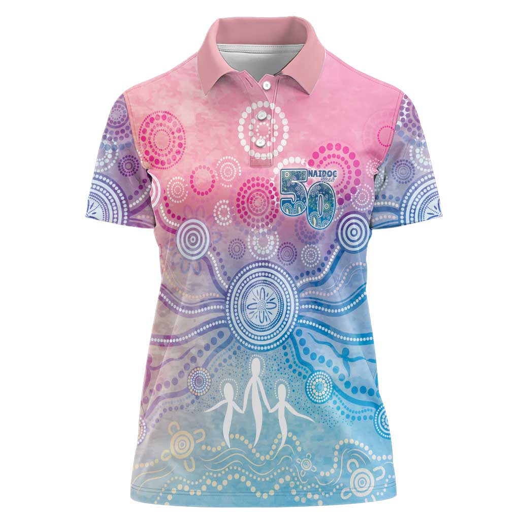 Australia NAIDOC Week 2026 50 Years Deadly Women Polo Shirt Celestial Glows