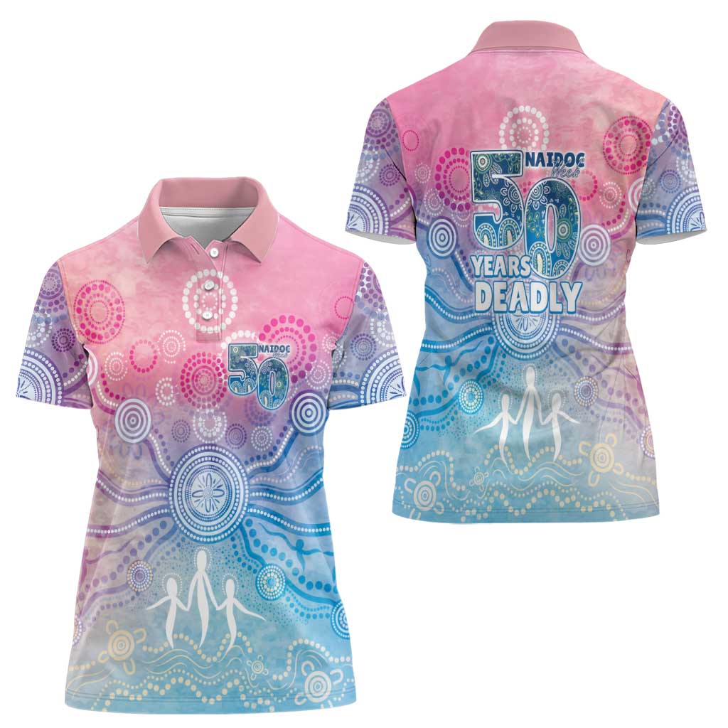 Australia NAIDOC Week 2026 50 Years Deadly Women Polo Shirt Celestial Glows