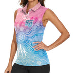 Australia NAIDOC Week 2026 50 Years Deadly Women Sleeveless Polo Shirt Celestial Glows