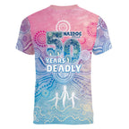 Australia NAIDOC Week 2026 50 Years Deadly Women V-Neck T-Shirt Celestial Glows