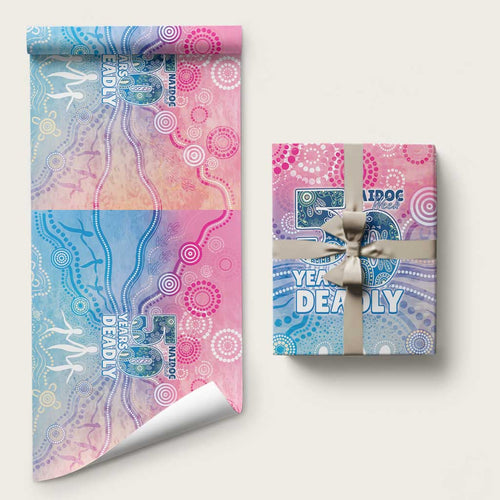 Australia NAIDOC Week 2026 50 Years Deadly Wrapping Paper Celestial Glows