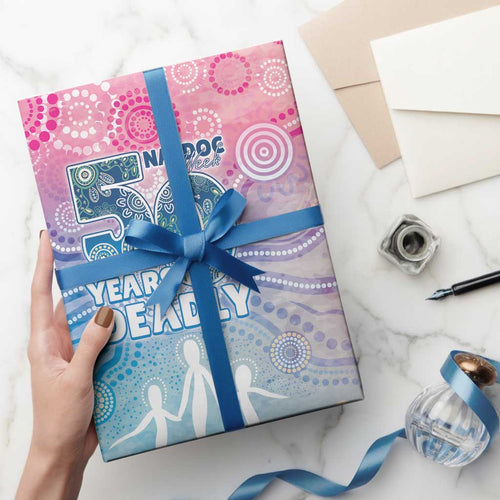 Australia NAIDOC Week 2026 50 Years Deadly Wrapping Paper Celestial Glows