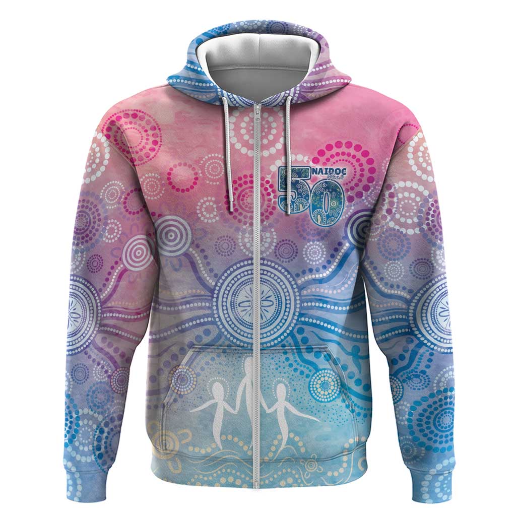 Australia NAIDOC Week 2026 50 Years Deadly Zip Hoodie Celestial Glows