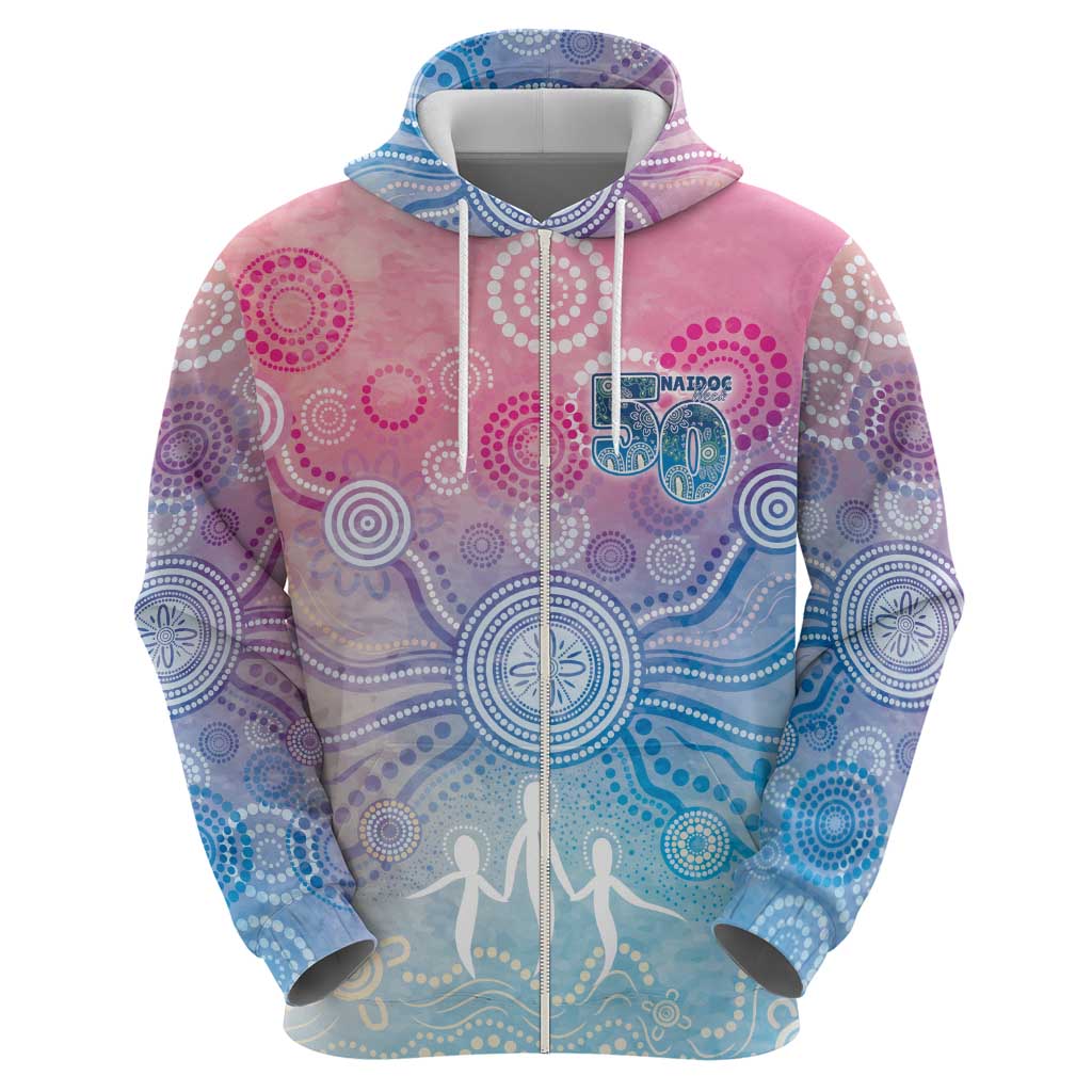 Australia NAIDOC Week 2026 50 Years Deadly Zip Hoodie Celestial Glows