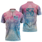 Australia NAIDOC Week 2026 50 Years Deadly Zipper Polo Shirt Celestial Glows