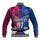Personalised QLD Maroons Mix NSW Blues Indigenous Baseball Jacket Rugby State of Origin LT7