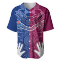 Personalised QLD Maroons Mix NSW Blues Indigenous Baseball Jersey Rugby State of Origin LT7