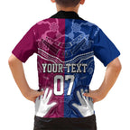 Personalised QLD Maroons Mix NSW Blues Indigenous Hawaiian Shirt Rugby State of Origin LT7