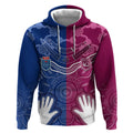Personalised QLD Maroons Mix NSW Blues Indigenous Hoodie Rugby State of Origin LT7
