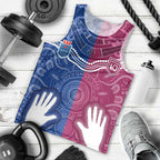 Personalised QLD Maroons Mix NSW Blues Indigenous Men Tank Top Rugby State of Origin LT7