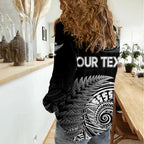 New Zealand Rugby 2023 Women Casual Shirt Aotearoa Silver Ferns Champions LT7