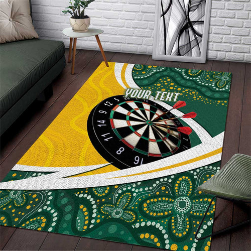 Australia Darts Personalized Area Rug Aboriginal Special