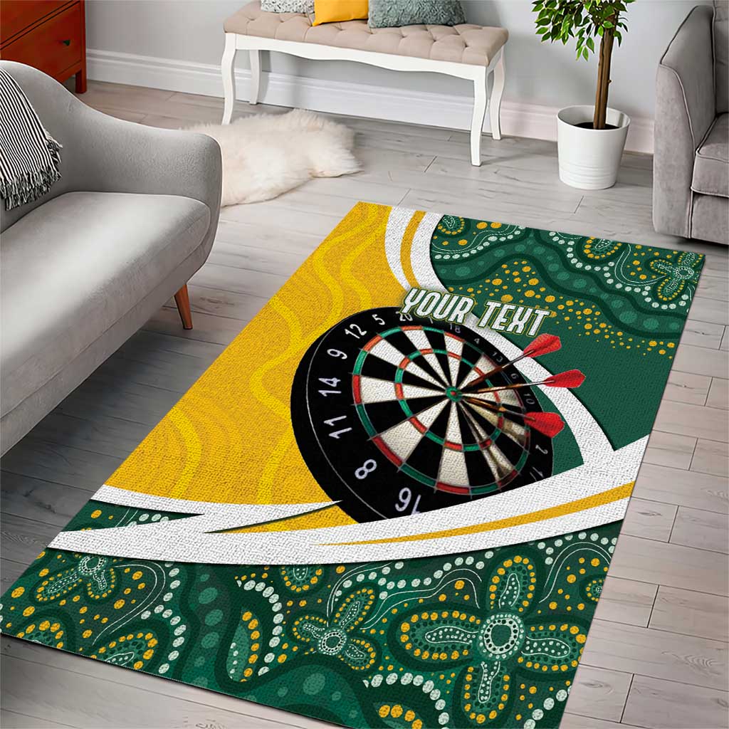 Australia Darts Personalized Area Rug Aboriginal Special