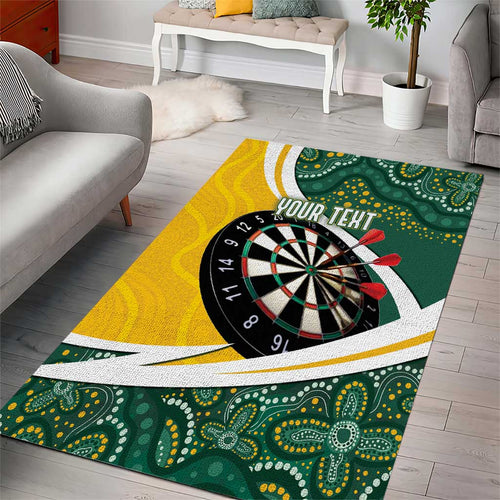 Australia Darts Personalized Area Rug Aboriginal Special