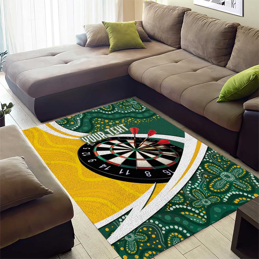Australia Darts Personalized Area Rug Aboriginal Special
