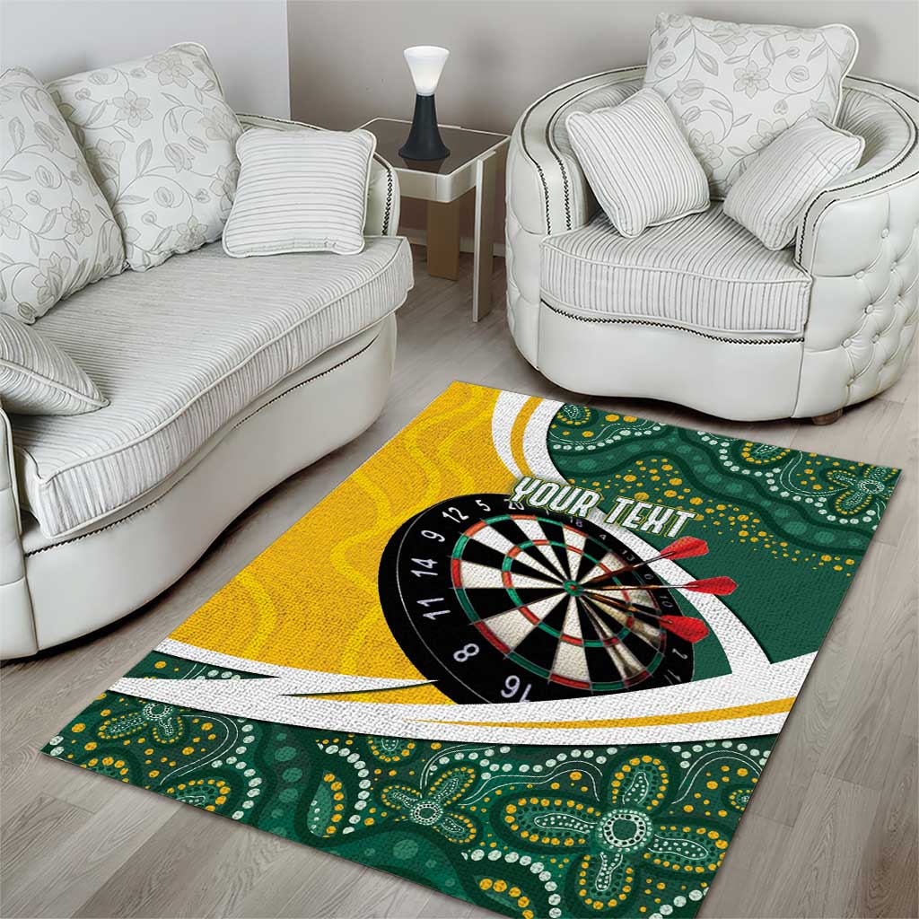 Australia Darts Personalized Area Rug Aboriginal Special