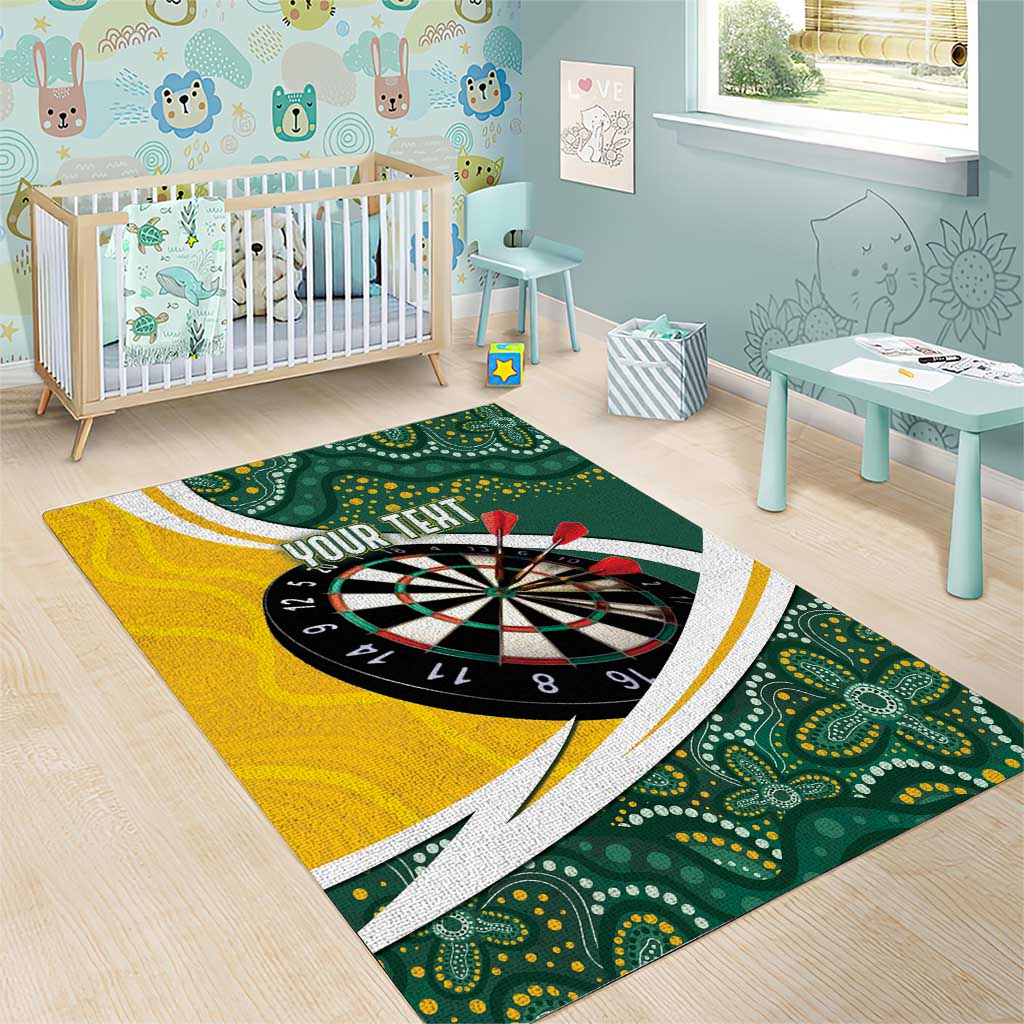 Australia Darts Personalized Area Rug Aboriginal Special