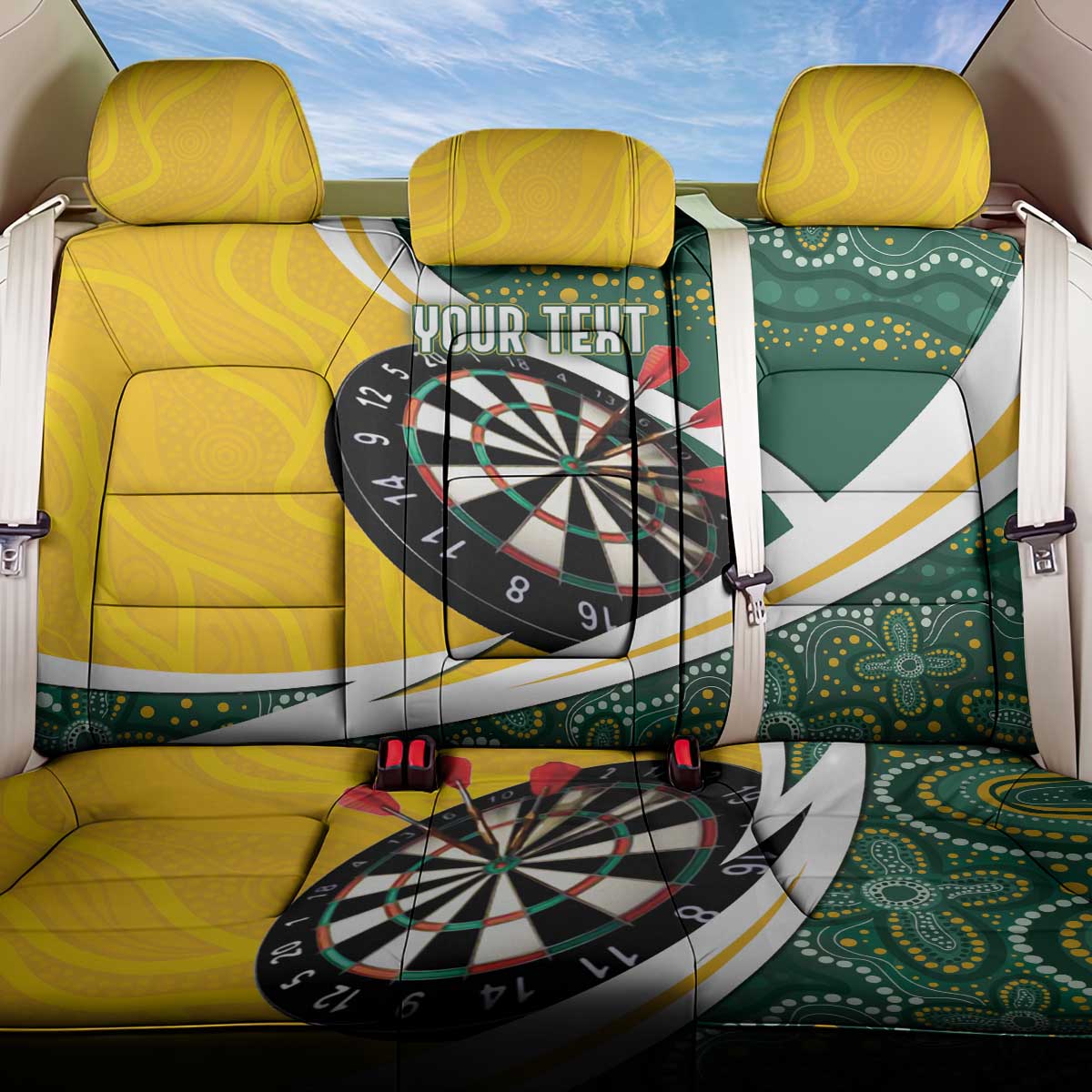 Australia Darts Personalized Back Car Seat Cover Aboriginal Special