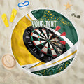 Australia Darts Personalized Beach Blanket Aboriginal Special