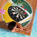 Australia Darts Personalized Beach Blanket Aboriginal Special