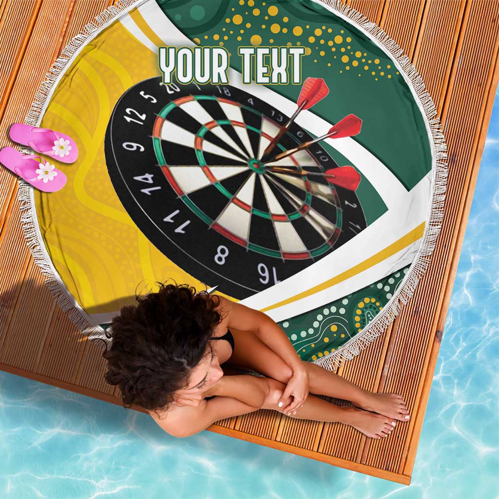 Australia Darts Personalized Beach Blanket Aboriginal Special