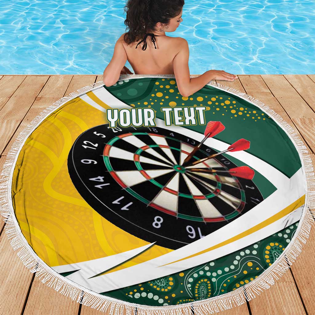 Australia Darts Personalized Beach Blanket Aboriginal Special