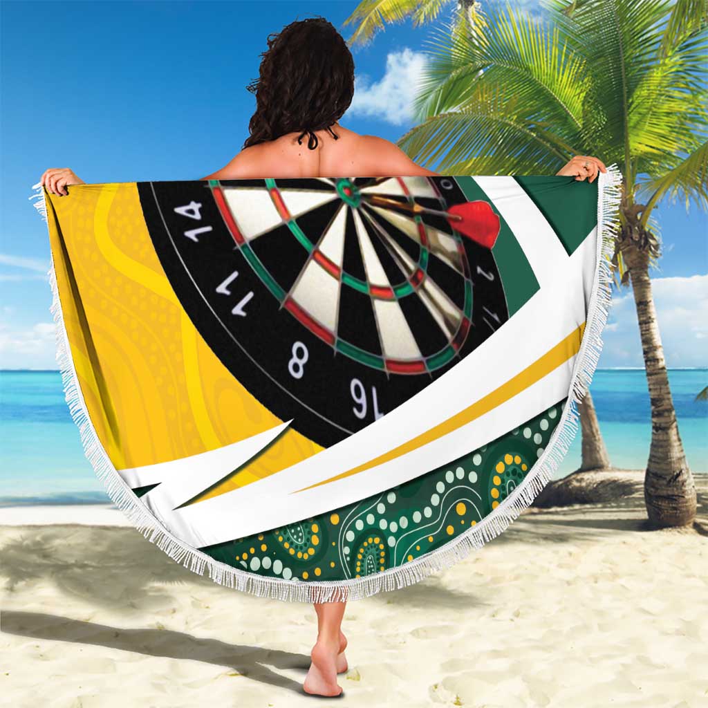 Australia Darts Personalized Beach Blanket Aboriginal Special