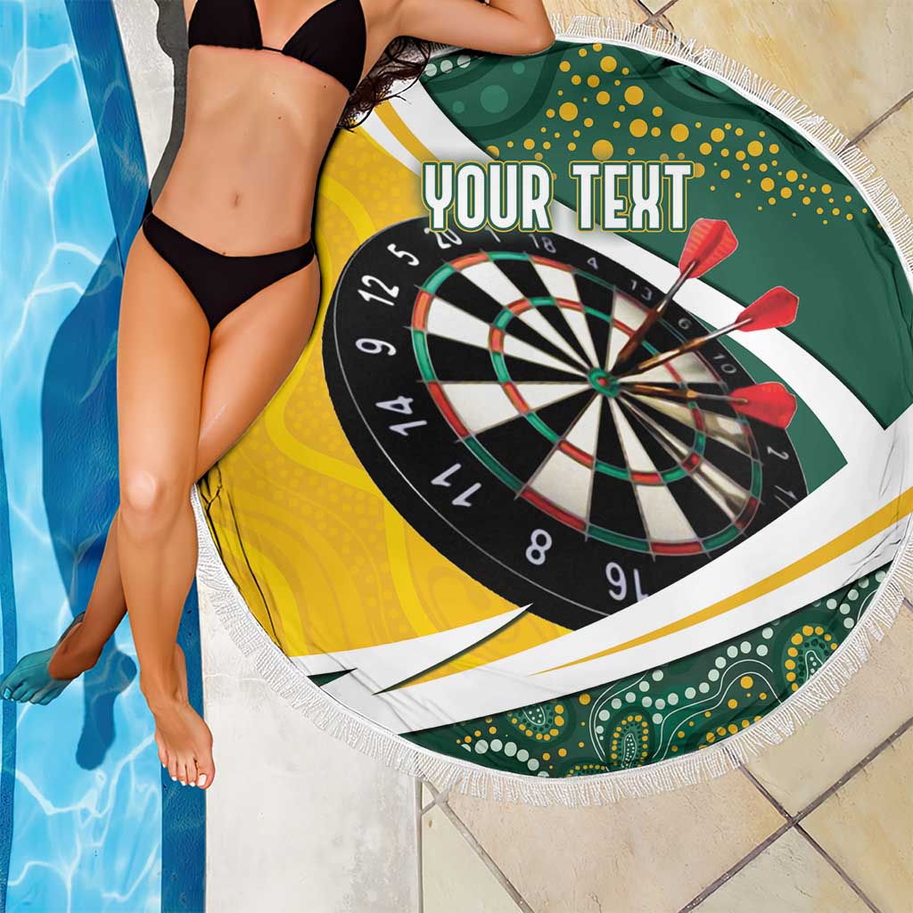 Australia Darts Personalized Beach Blanket Aboriginal Special