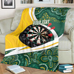 Australia Darts Personalized Blanket Aboriginal Special