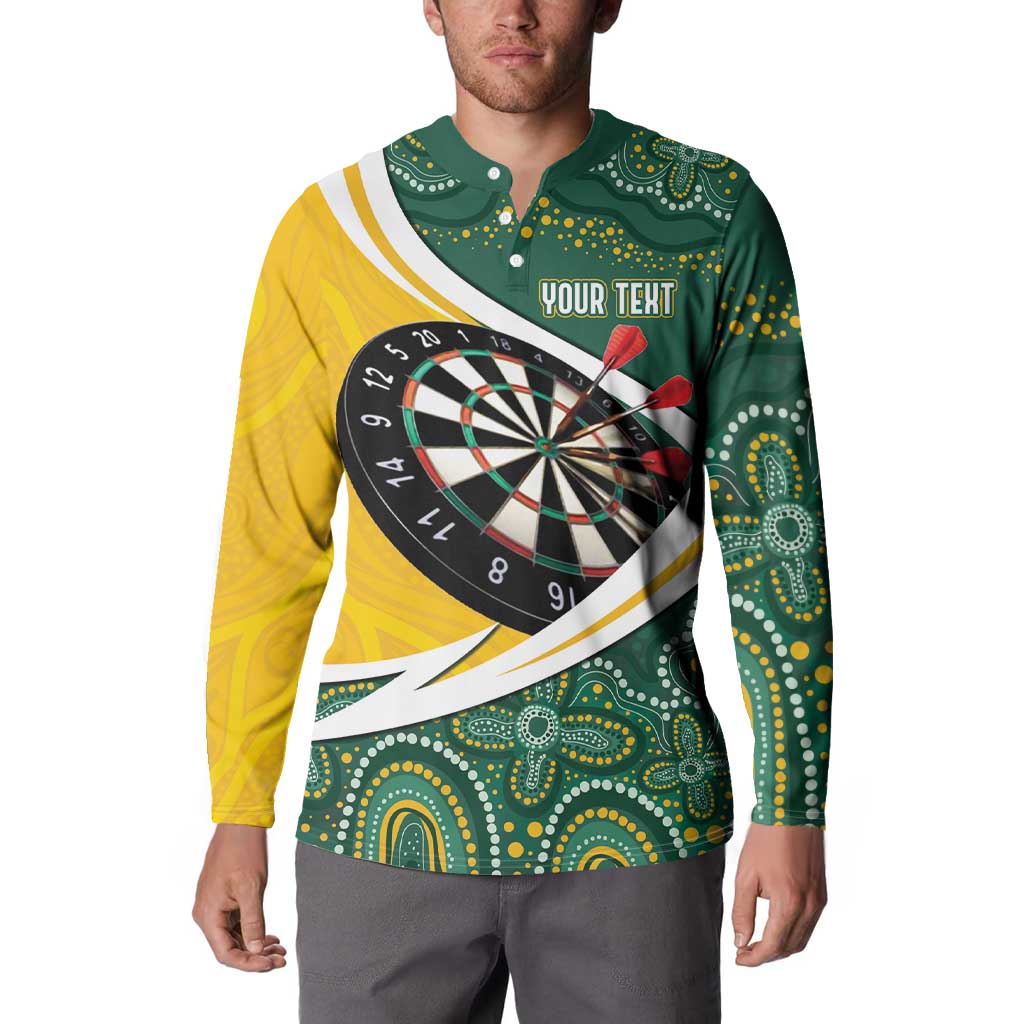 Australia Darts Personalized Button Sweatshirt Aboriginal Special